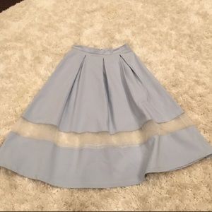 Midi mesh insert skirt from top shop